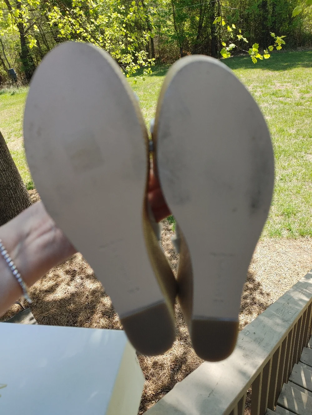 Marion Parke Imogen Wedge Sandals, White 38.5 - Picture 16 of 16
